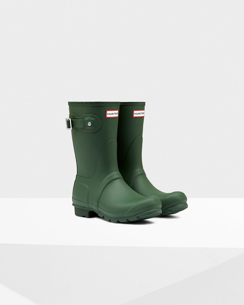 Korte Regenlaarzen Dames - Hunter Original - Groen - 90MBUJHRD